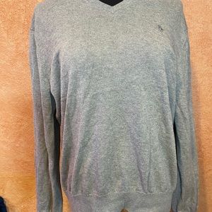 grey polo sweater
